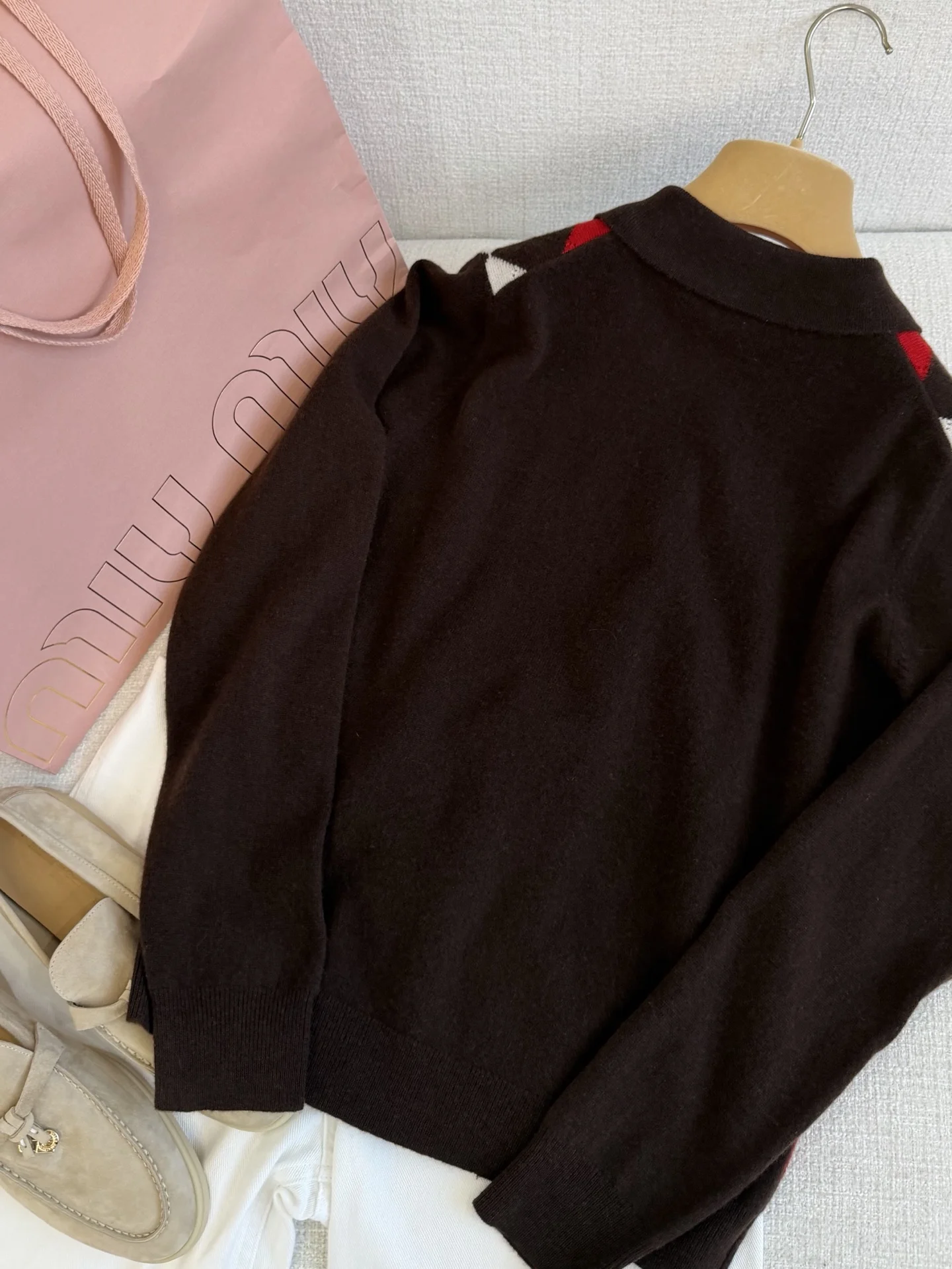 MIU MIU Sweaters Brown-Red-White S-L B70202609061542 - Image 9