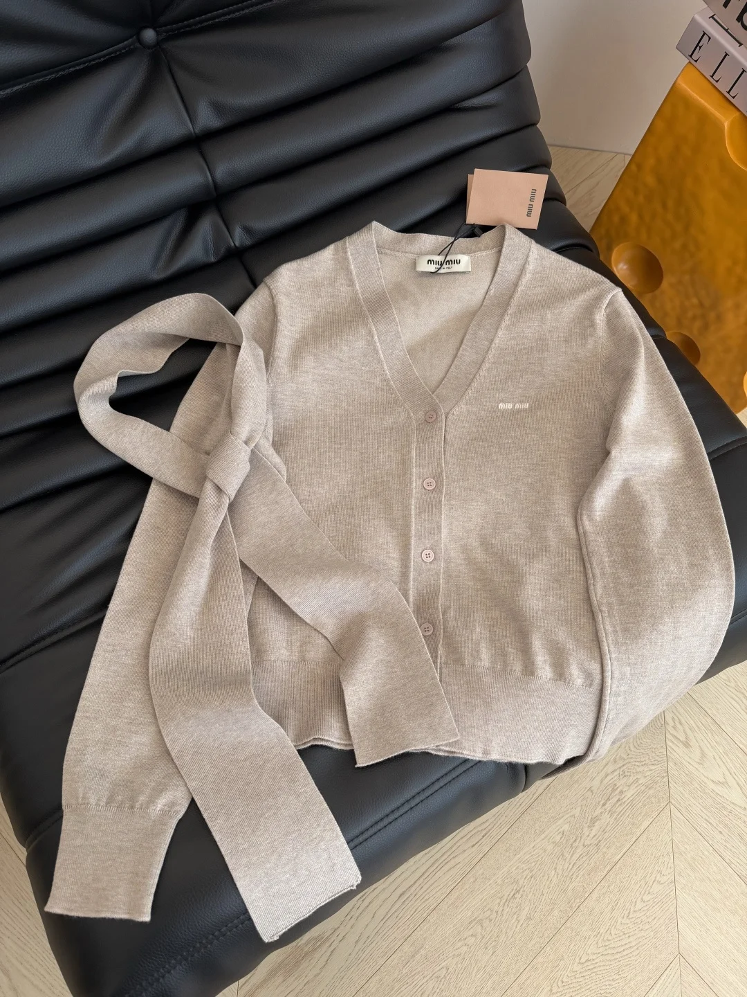 MIU MIU Sweaters Charcoal-Beige S-L B35202609061389 - Image 5