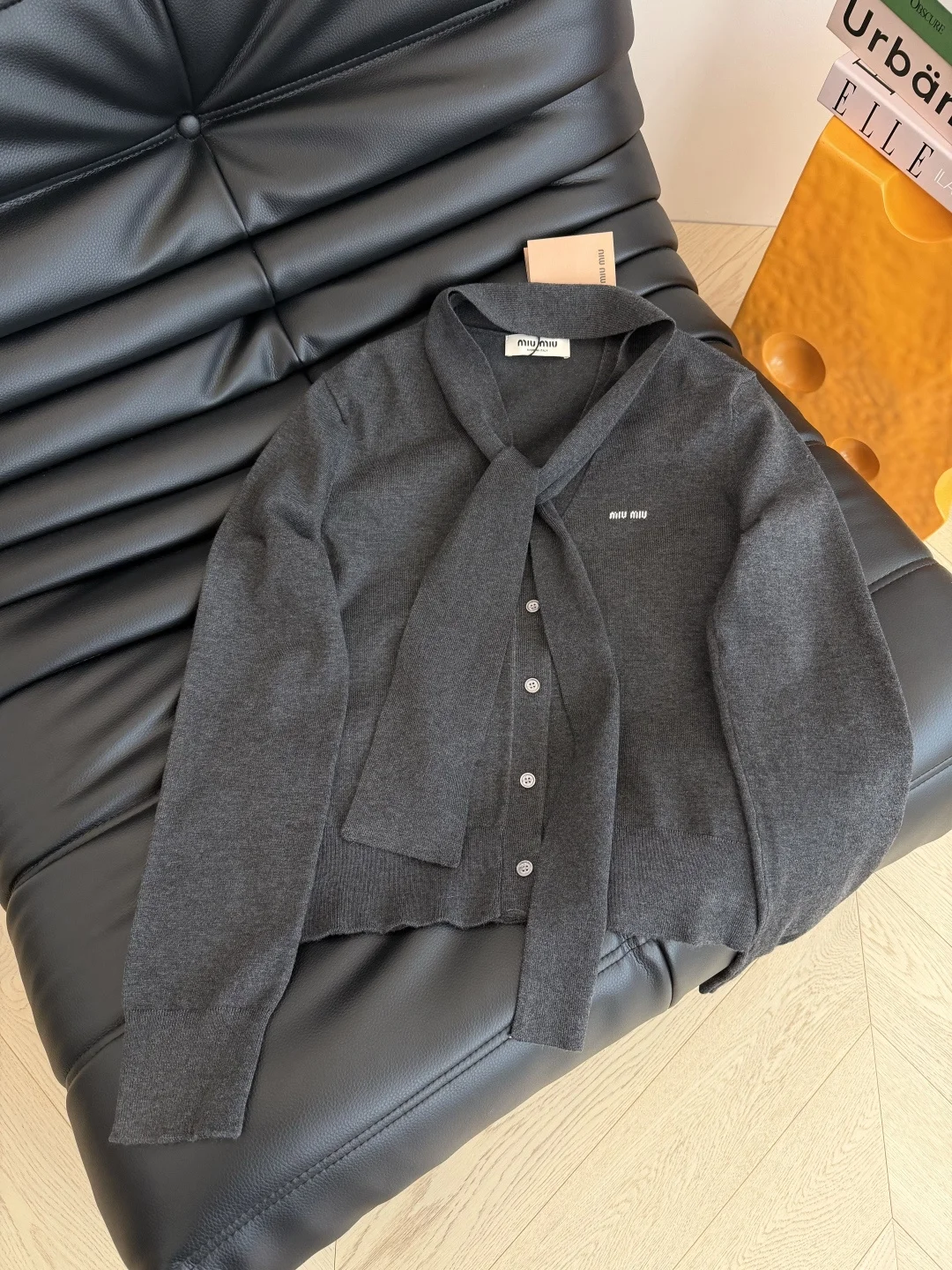 MIU MIU Sweaters Charcoal-Beige S-L B35202609061389 - Image 6