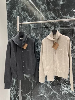 MIU MIU Sweaters Dark Gray-Beige S-L B50202609061644