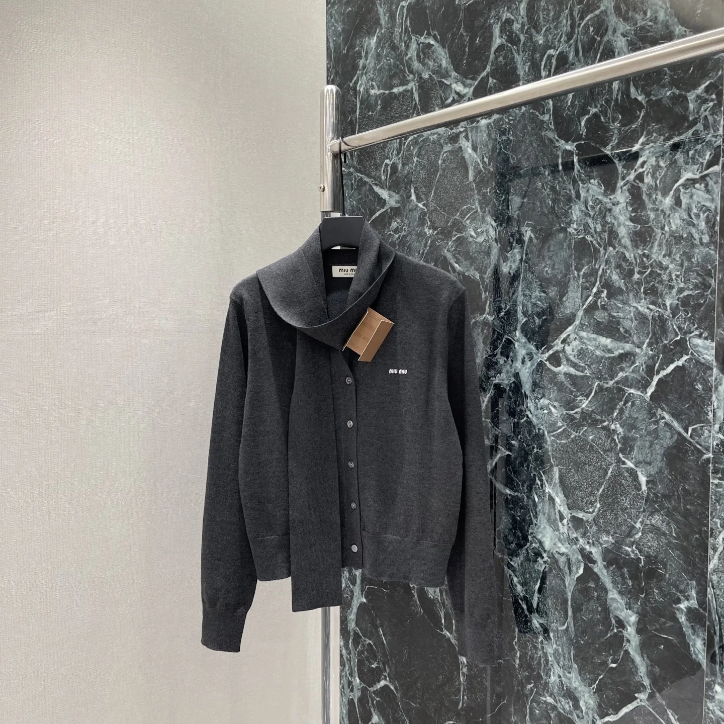 MIU MIU Sweaters Dark Gray-Beige S-L B50202609061644 - Image 2
