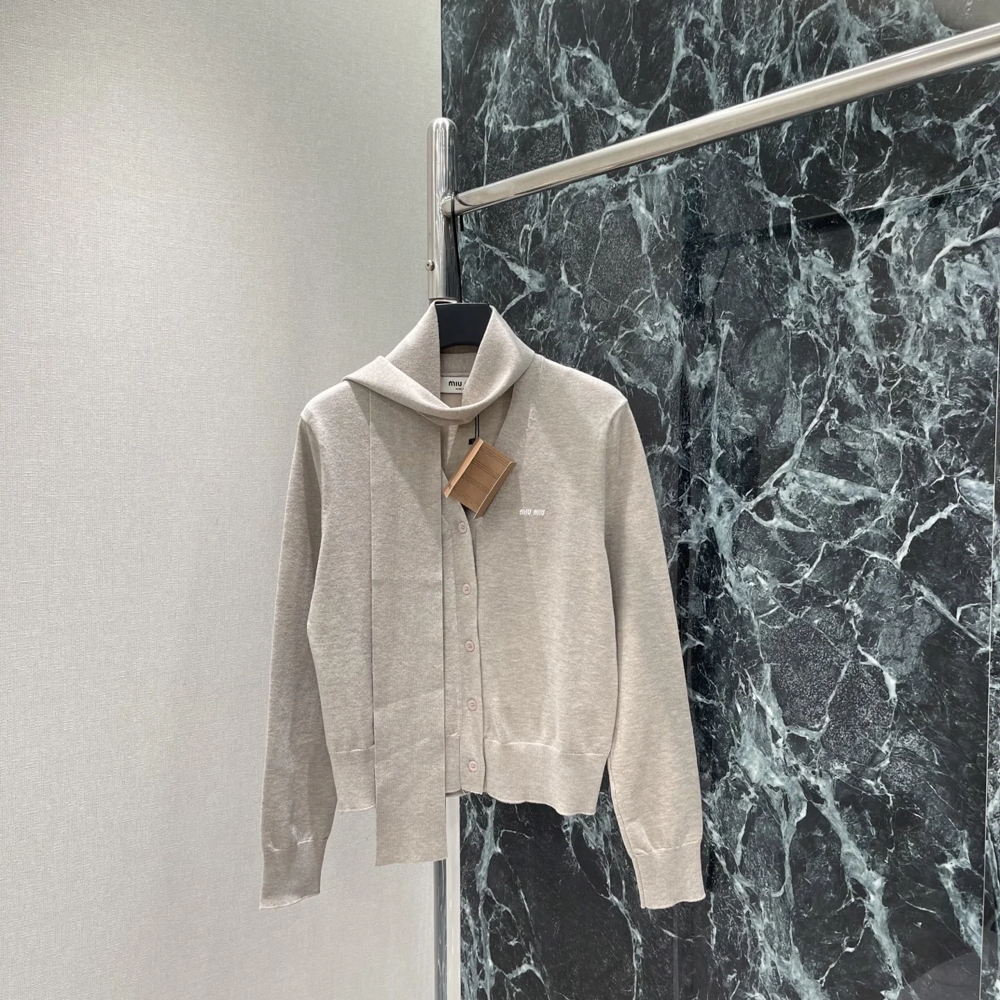 MIU MIU Sweaters Dark Gray-Beige S-L B50202609061644 - Image 4