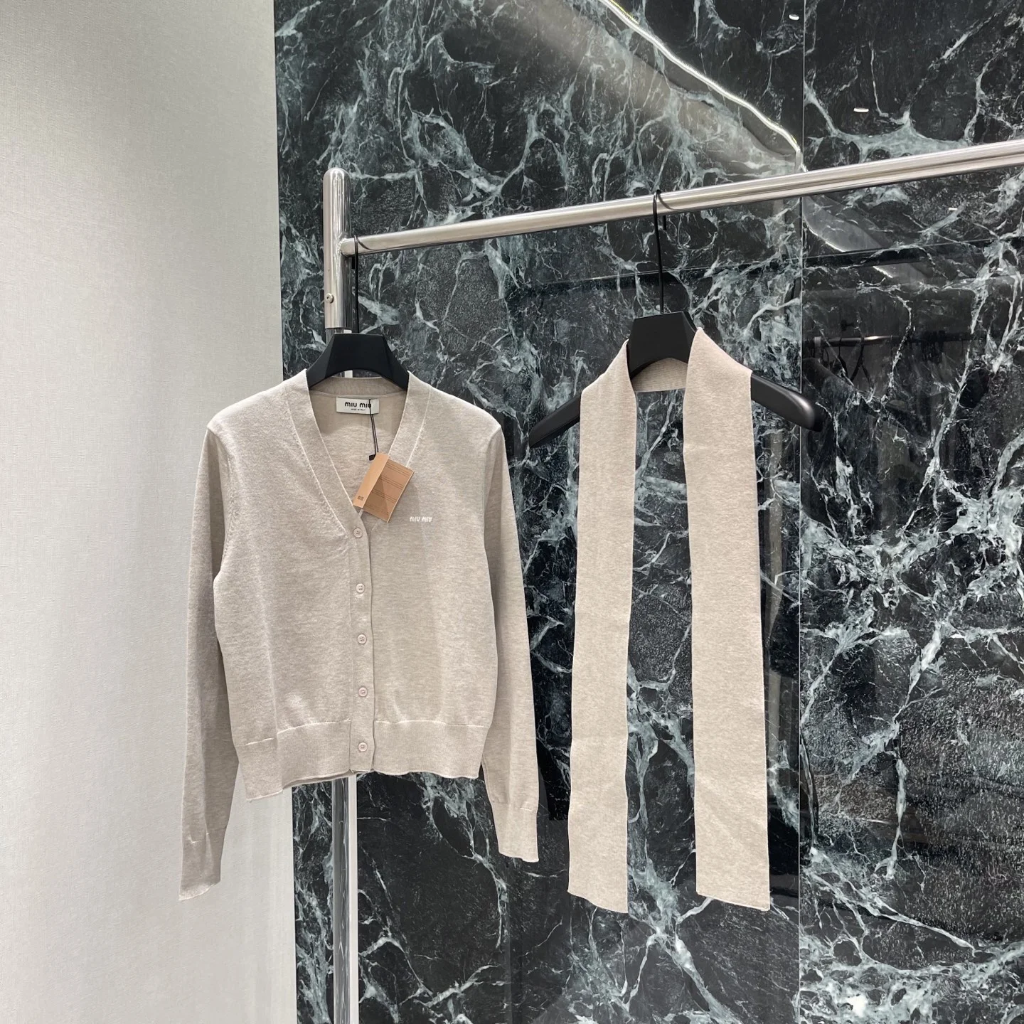 MIU MIU Sweaters Dark Gray-Beige S-L B50202609061644 - Image 9
