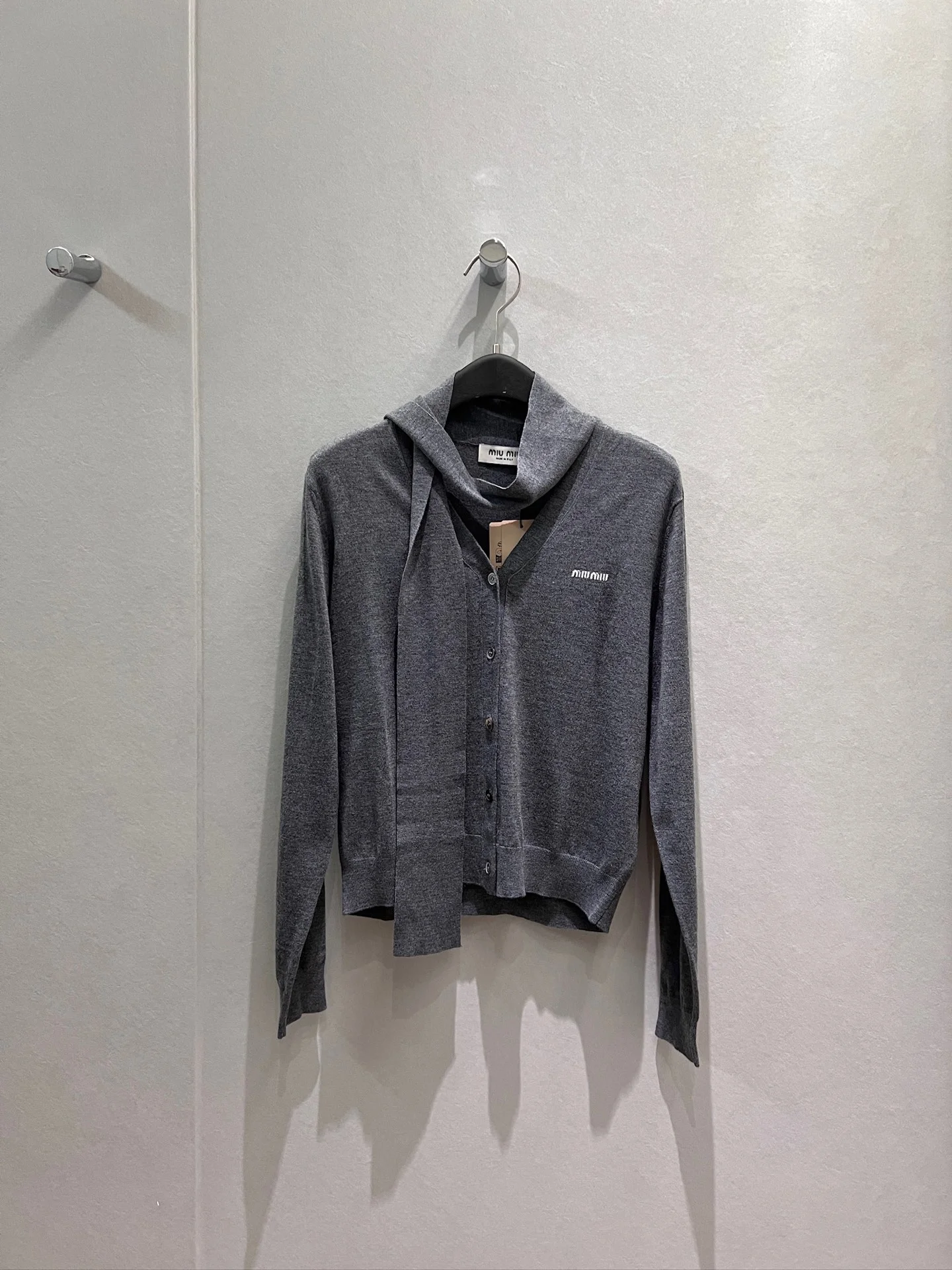 MIU MIU Sweaters Gray S-L B50202609061682 - Image 2