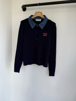 Alternative view of MIU MIU Sweaters Navy-Blue S-L B60202609062849