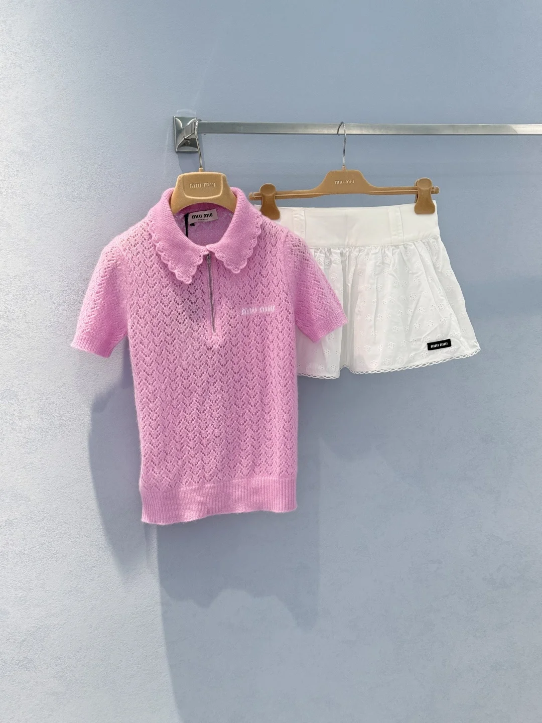 MIU MIU Sweaters Pink-White S-L B80202609062290