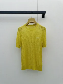 MIU MIU Sweaters Silk Cashmere Yellow S-M-L B65202609061357