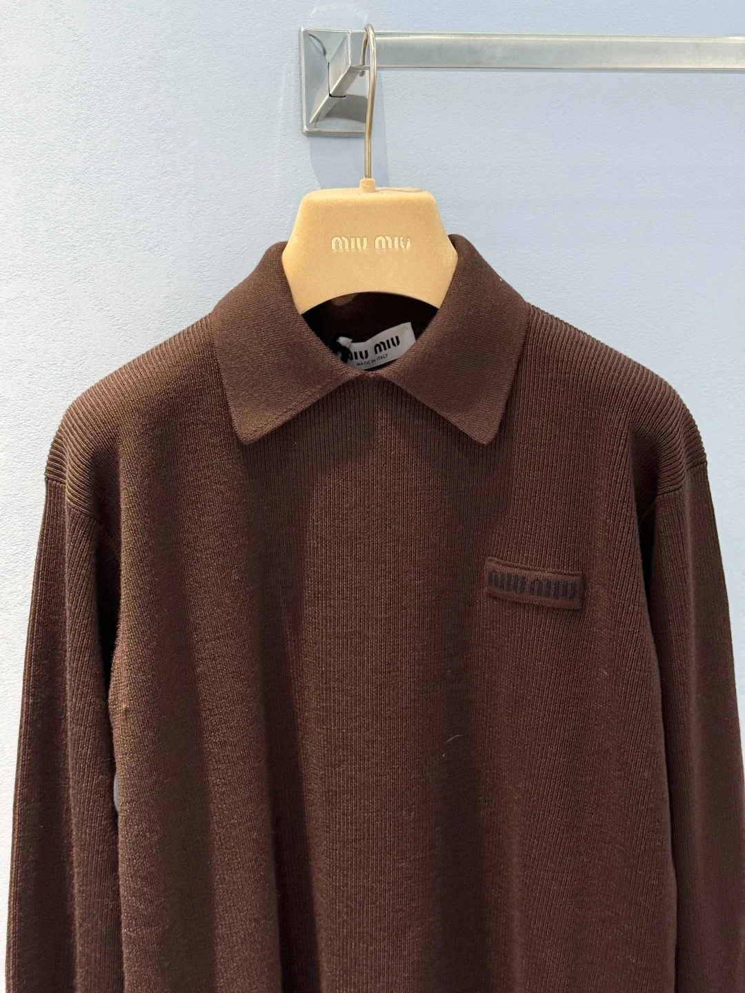 MIU MIU Sweaters Wool Brown-Green S-L C80202609062282 - Image 4