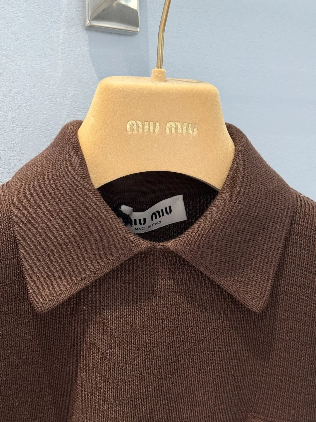 MIU MIU Sweaters Wool Brown-Green S-L C80202609062282 - Image 8