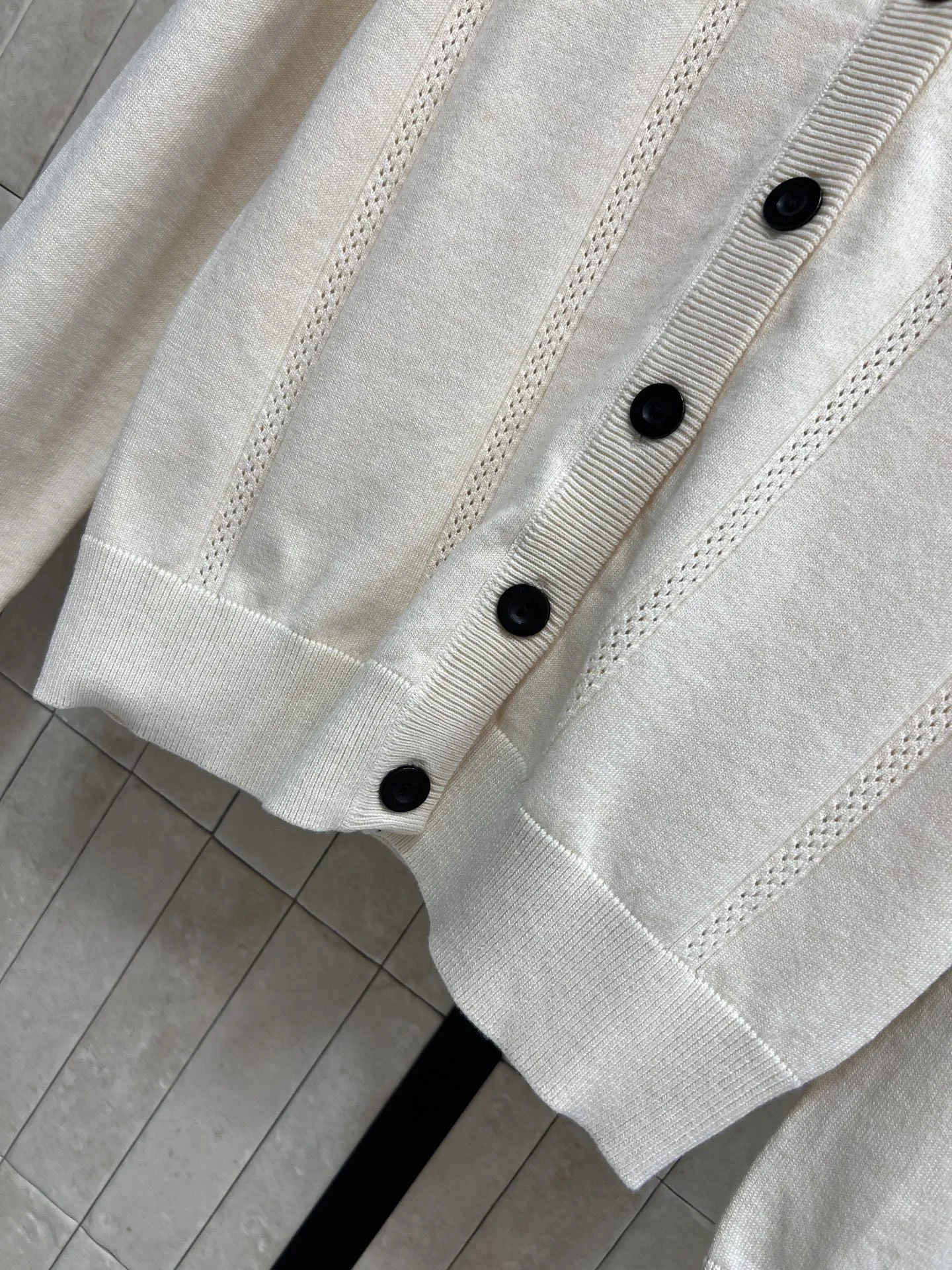 MIU MIU Sweaters Wool Cream-Black S-M-L B05202609062480 - Image 3