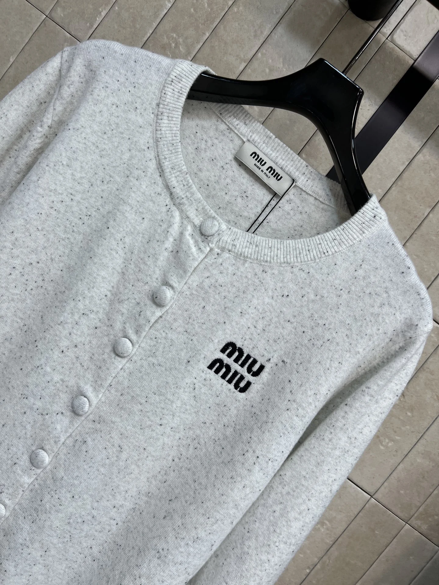 MIU MIU Sweaters Wool White-Navy S-M-L A90202609062492 - Image 4