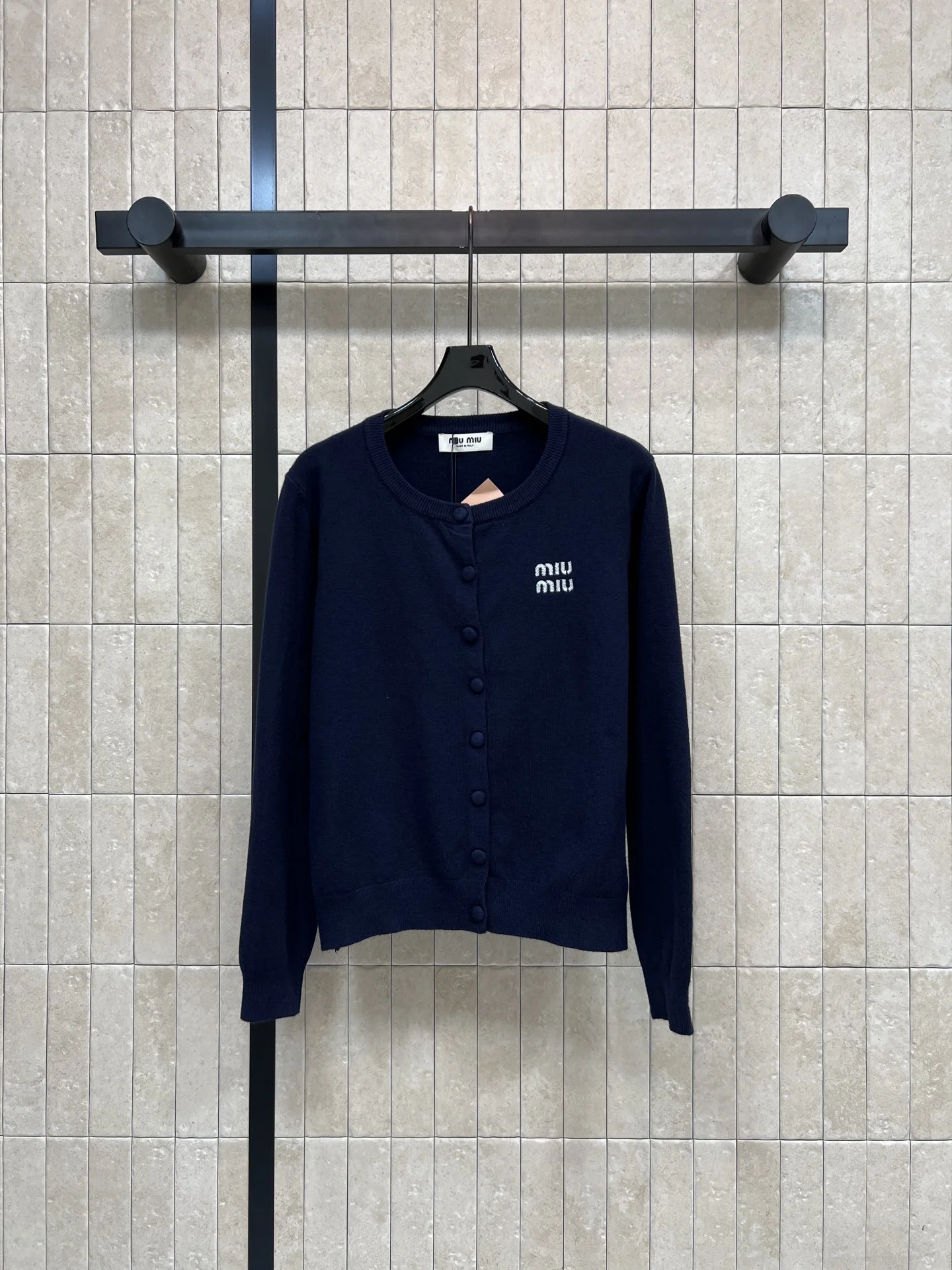 MIU MIU Sweaters Wool White-Navy S-M-L A90202609062492 - Image 6