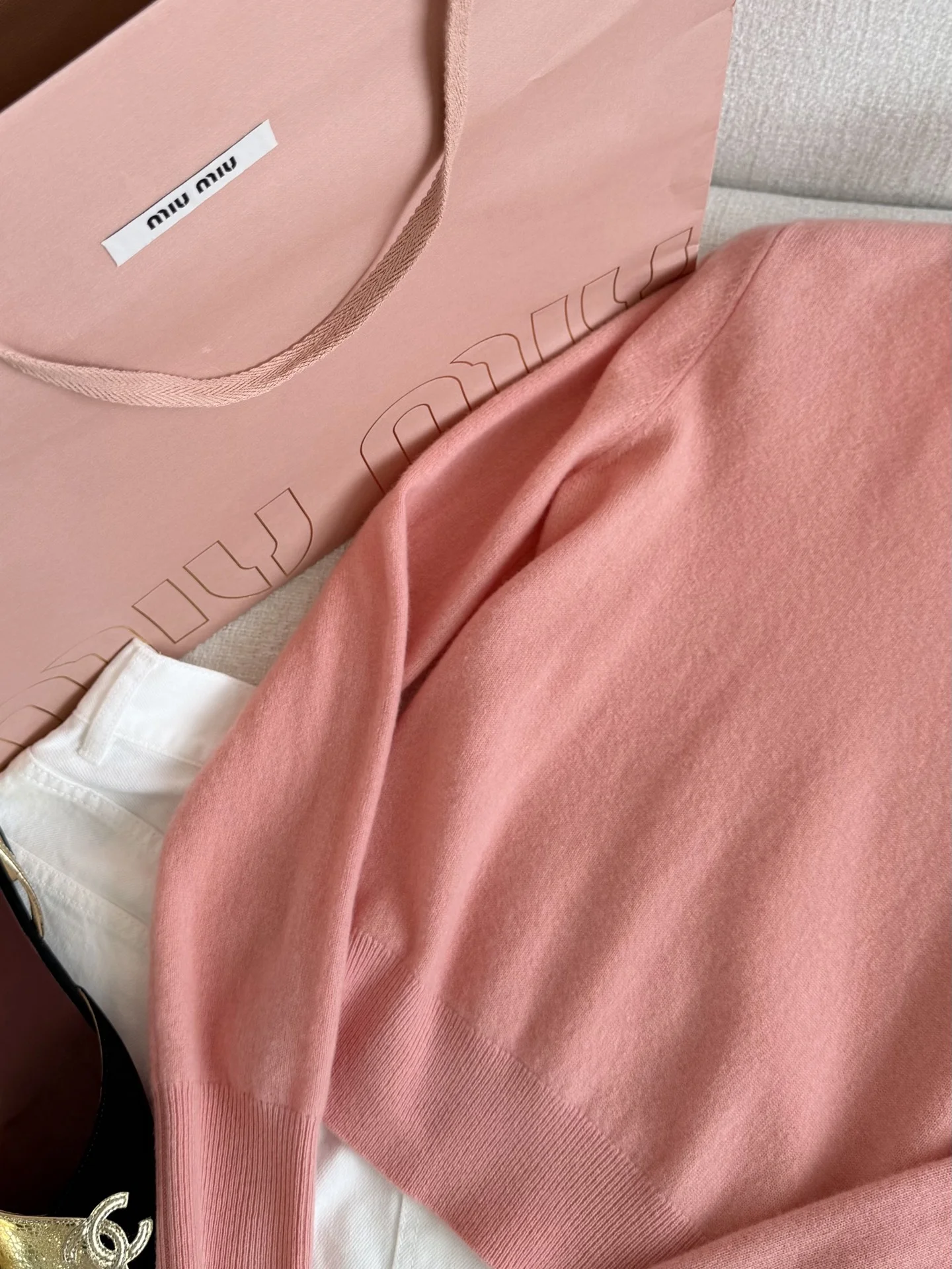 MIU MIU Sweaters Wool Yellow-Pink S-L B25202609061039 - Image 4