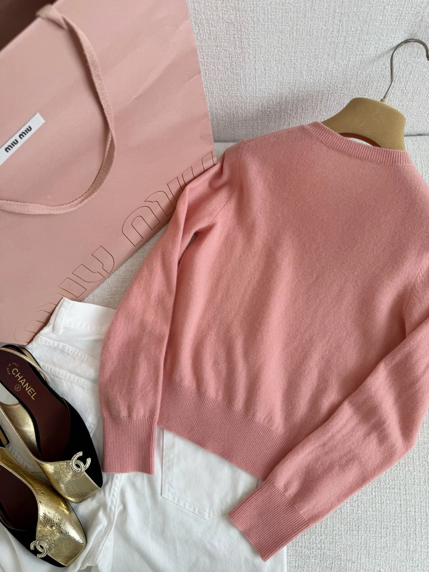 MIU MIU Sweaters Wool Yellow-Pink S-L B25202609061039 - Image 9