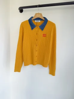 Alternative view of MIU MIU Sweaters Yellow-Blue S-L B60202609062847