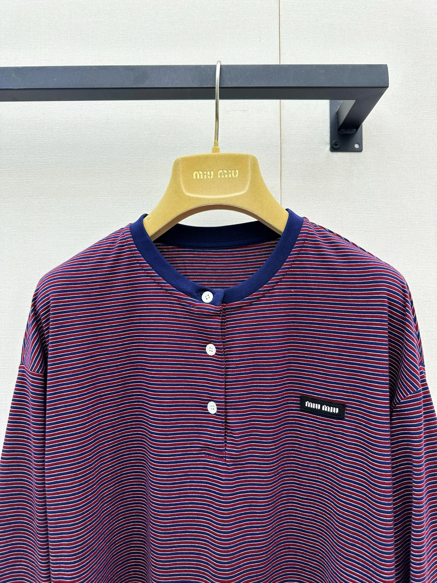 MIU MIU T-shirts Nylon Blend Purple-Navy S-L B05202609061342 - Image 2