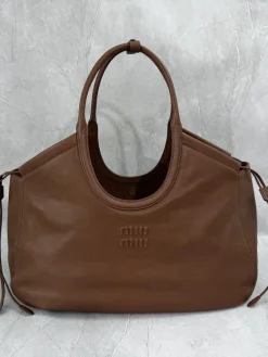 MIU MIU Totes Bags Nappa Leather Brown 40X30X15CM I00202609090395