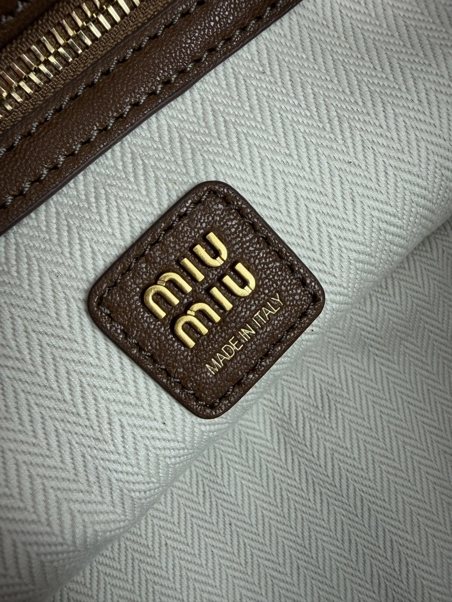 MIU MIU Totes Bags Nappa Leather Brown 40X30X15CM I00202609090395 - Image 8