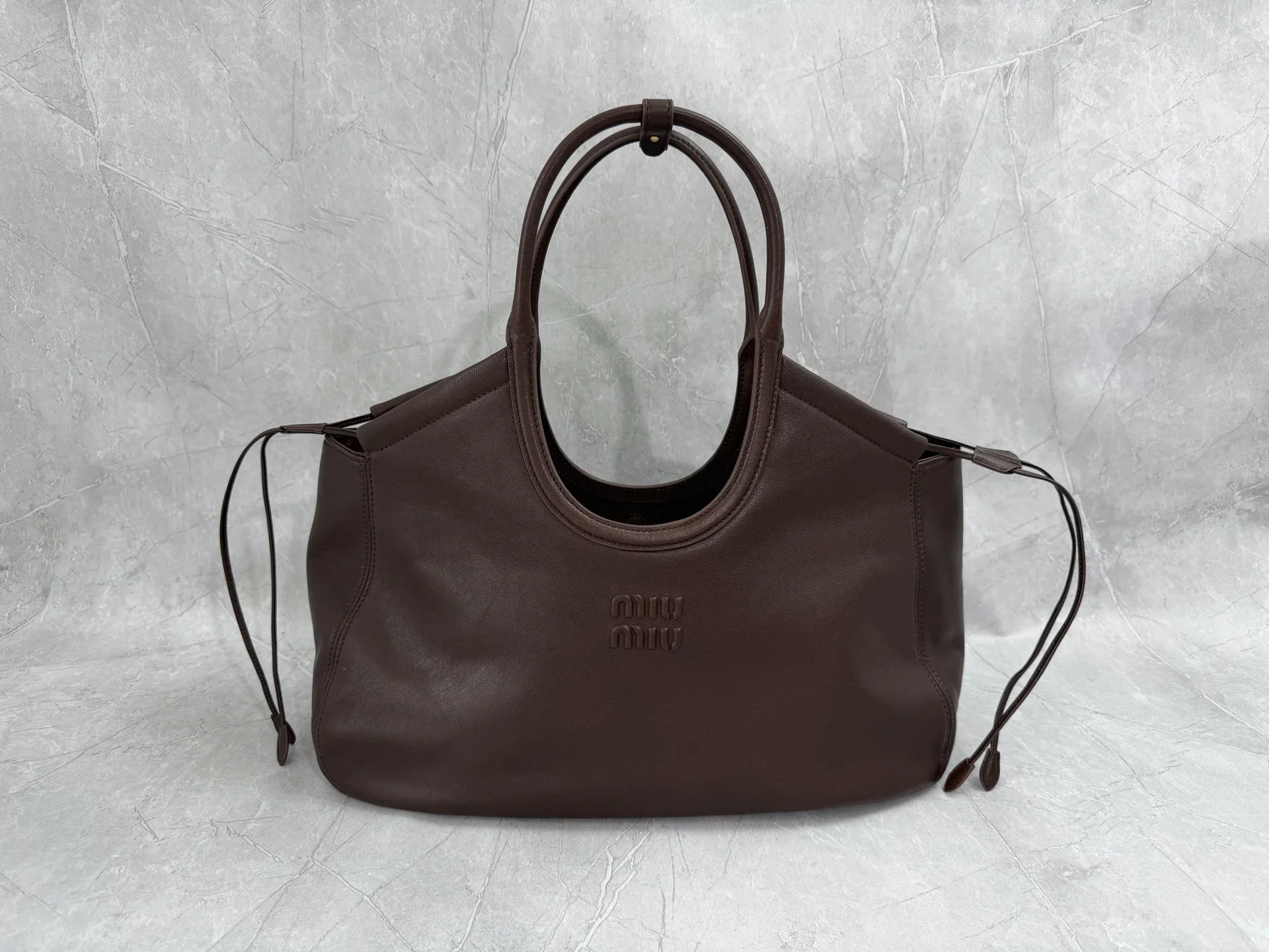 MIU MIU Totes Bags Nappa Leather Brown 40X30X15CM I00202609090397
