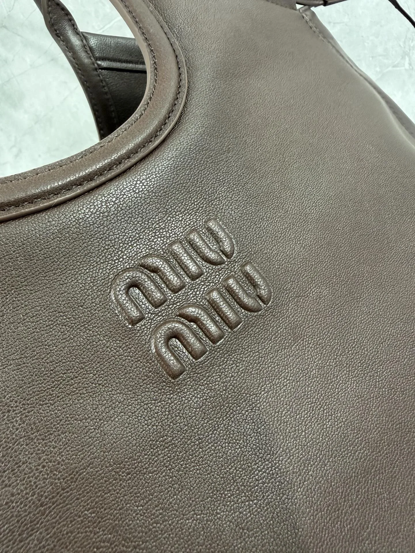 MIU MIU Totes Bags Nappa Leather Brown 40X30X15CM I00202609090397 - Image 5