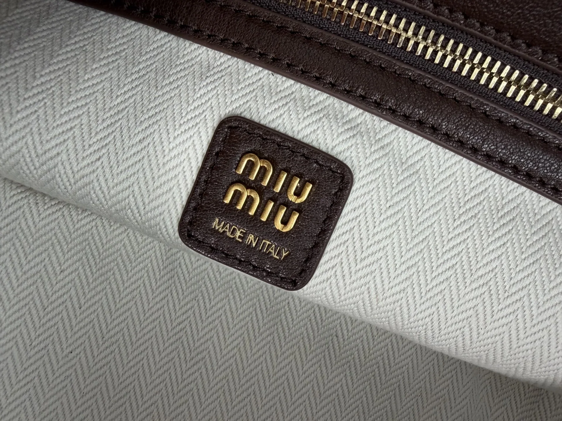 MIU MIU Totes Bags Nappa Leather Brown 40X30X15CM I00202609090397 - Image 8