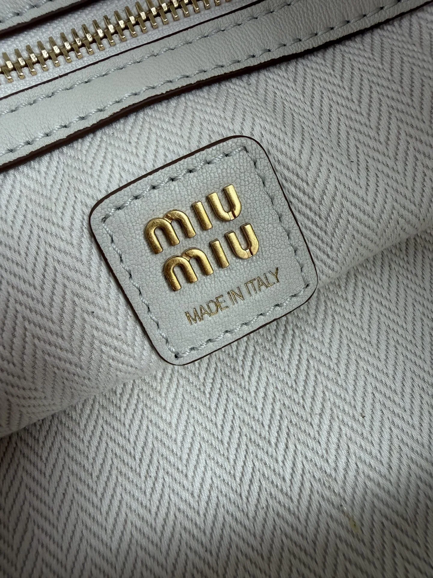 MIU MIU Totes Bags Nappa Leather White 40X30X15CM I00202609090398 - Image 8