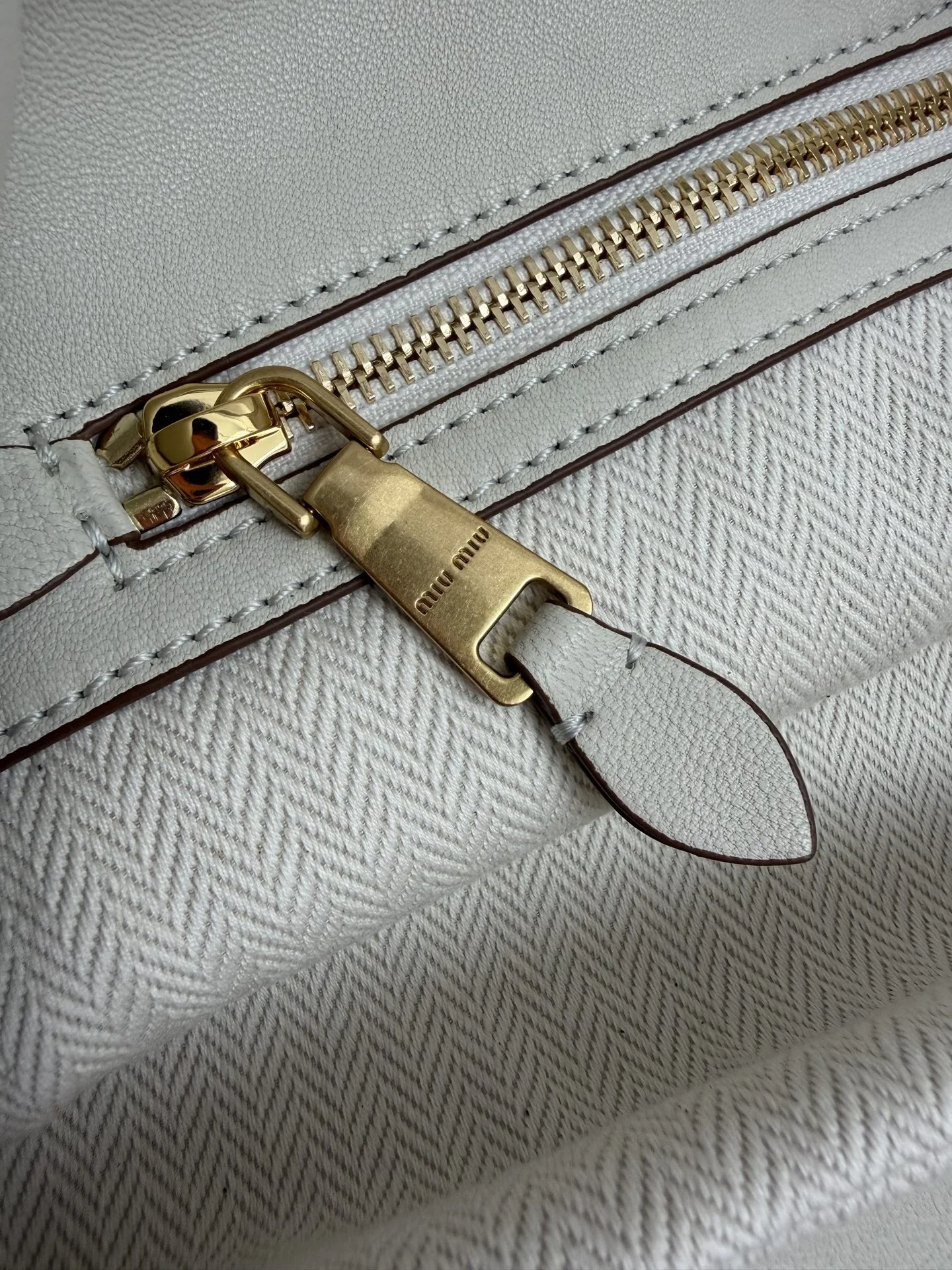 MIU MIU Totes Bags Nappa Leather White 40X30X15CM I00202609090398 - Image 9