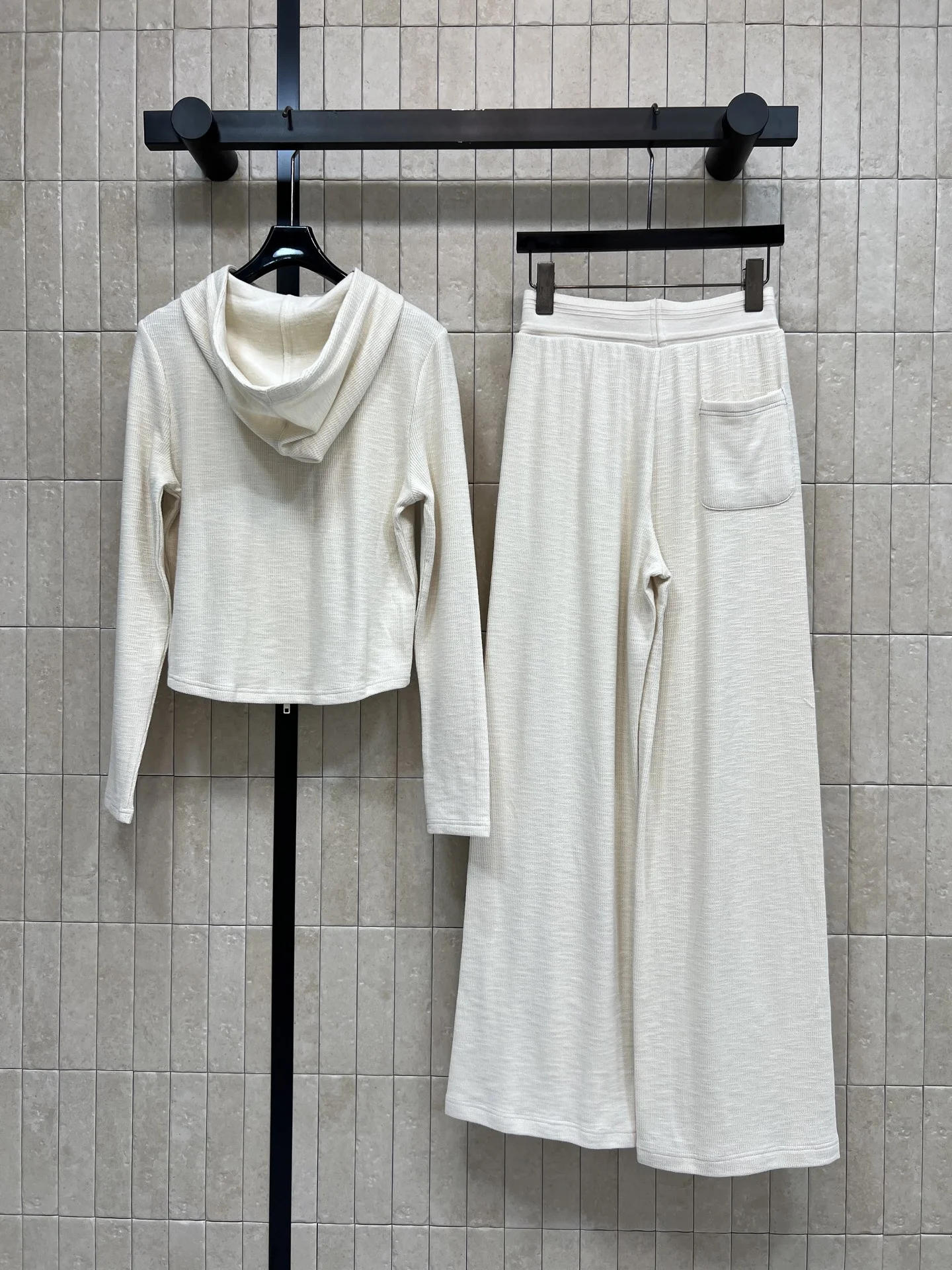 MIU MIU Trousers Cotton Blend Cream-Gray S-M-L A85202609062477 - Image 7