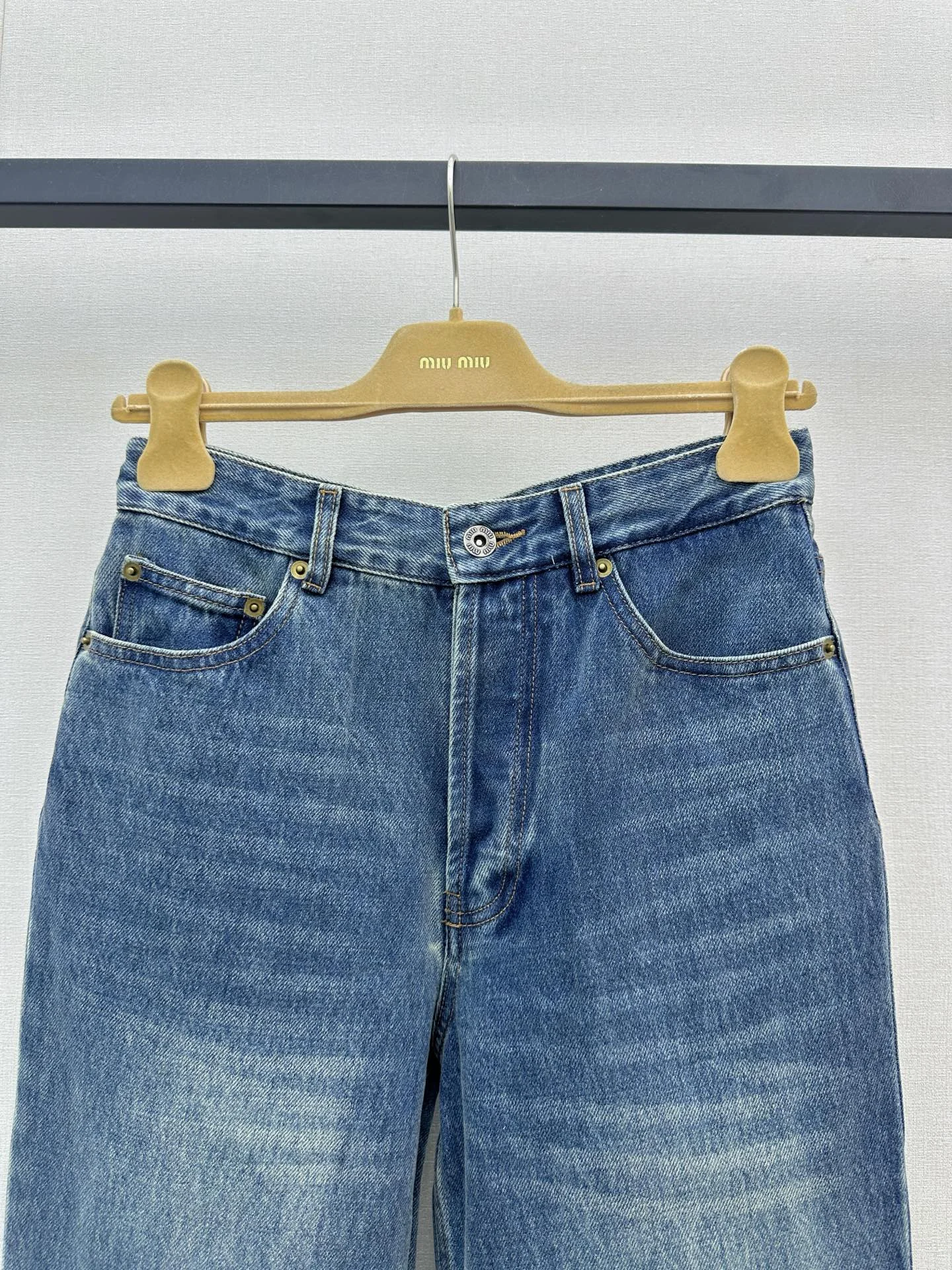 MIU MIU Trousers Cotton Denim Blue S-L B95202609060790 - Image 2
