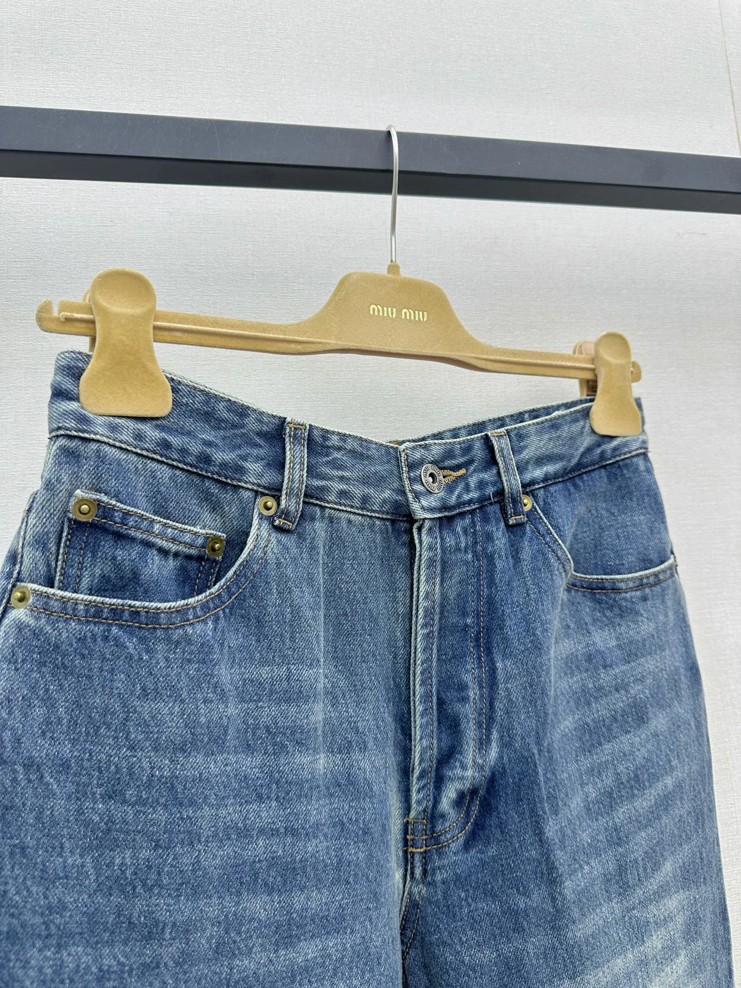 MIU MIU Trousers Cotton Denim Blue S-L B95202609060790 - Image 3
