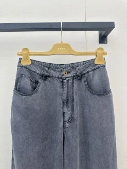 Alternative view of MIU MIU Trousers Cotton Grey S-M-L B65202609061353
