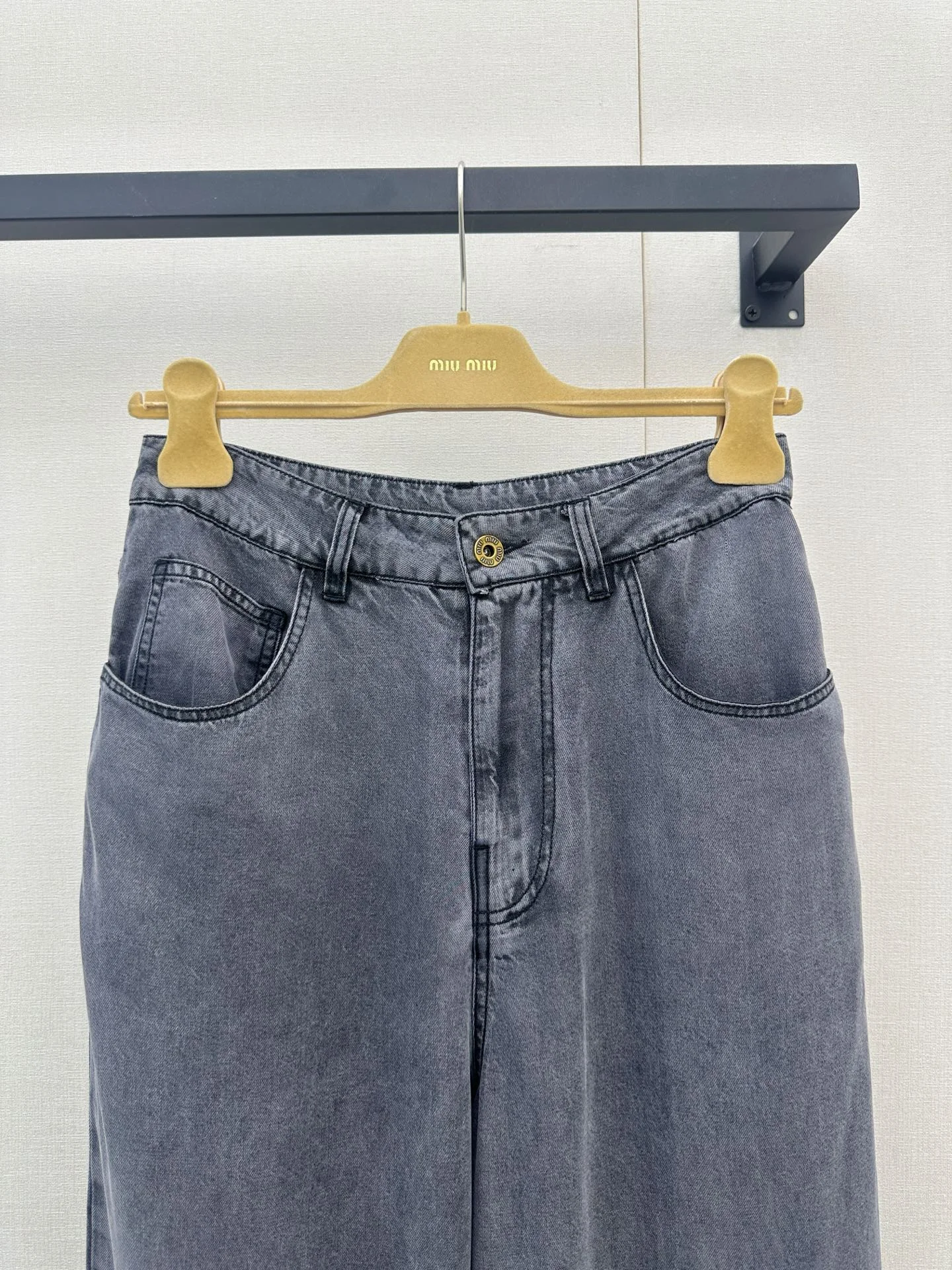 MIU MIU Trousers Cotton Grey S-M-L B65202609061353 - Image 2