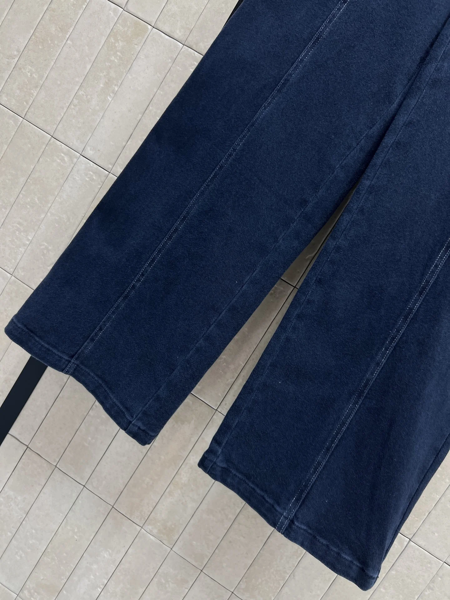 MIU MIU Trousers Denim Cotton Blue-White S-M-L B10202609062482 - Image 4