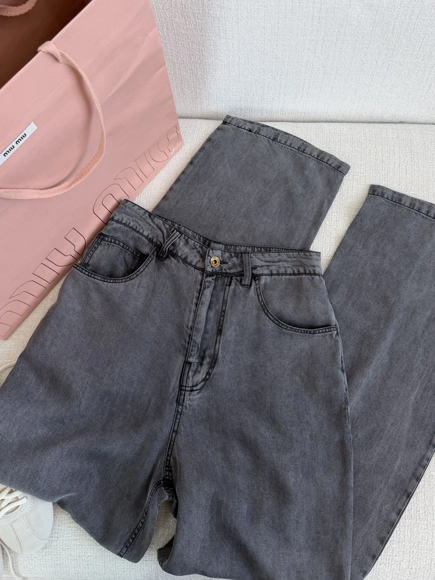 MIU MIU Trousers Denim Grey S-L B80202609060663
