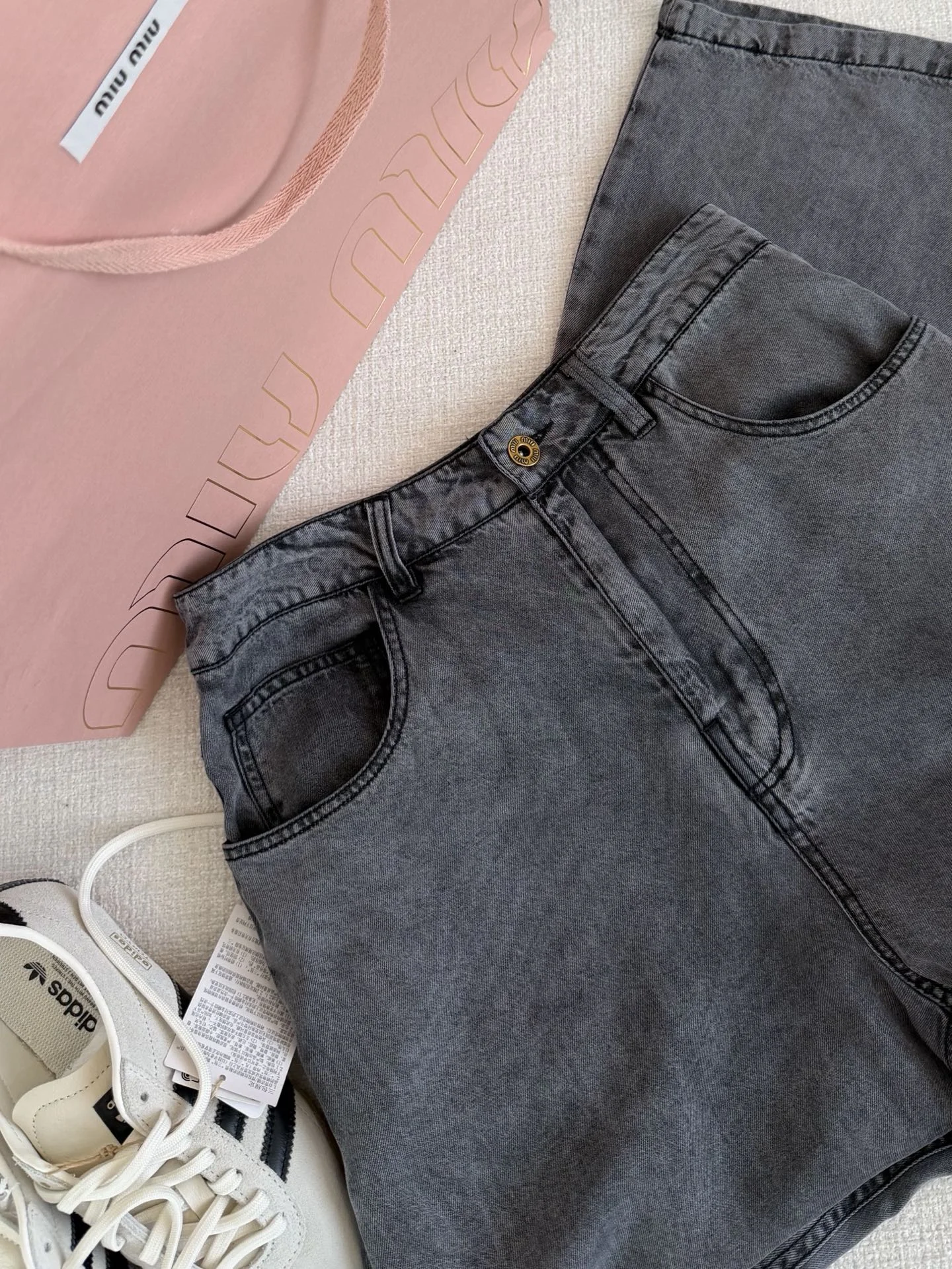MIU MIU Trousers Denim Grey S-L B80202609060663 - Image 3