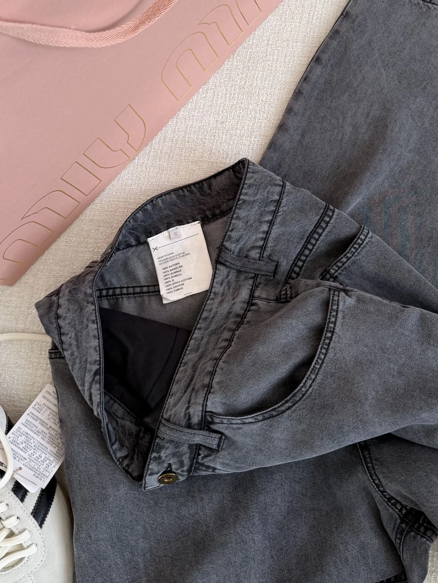 MIU MIU Trousers Denim Grey S-L B80202609060663 - Image 4