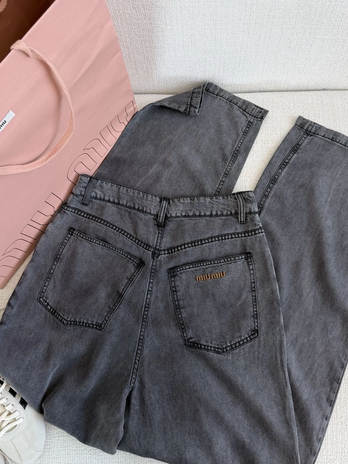 MIU MIU Trousers Denim Grey S-L B80202609060663 - Image 7