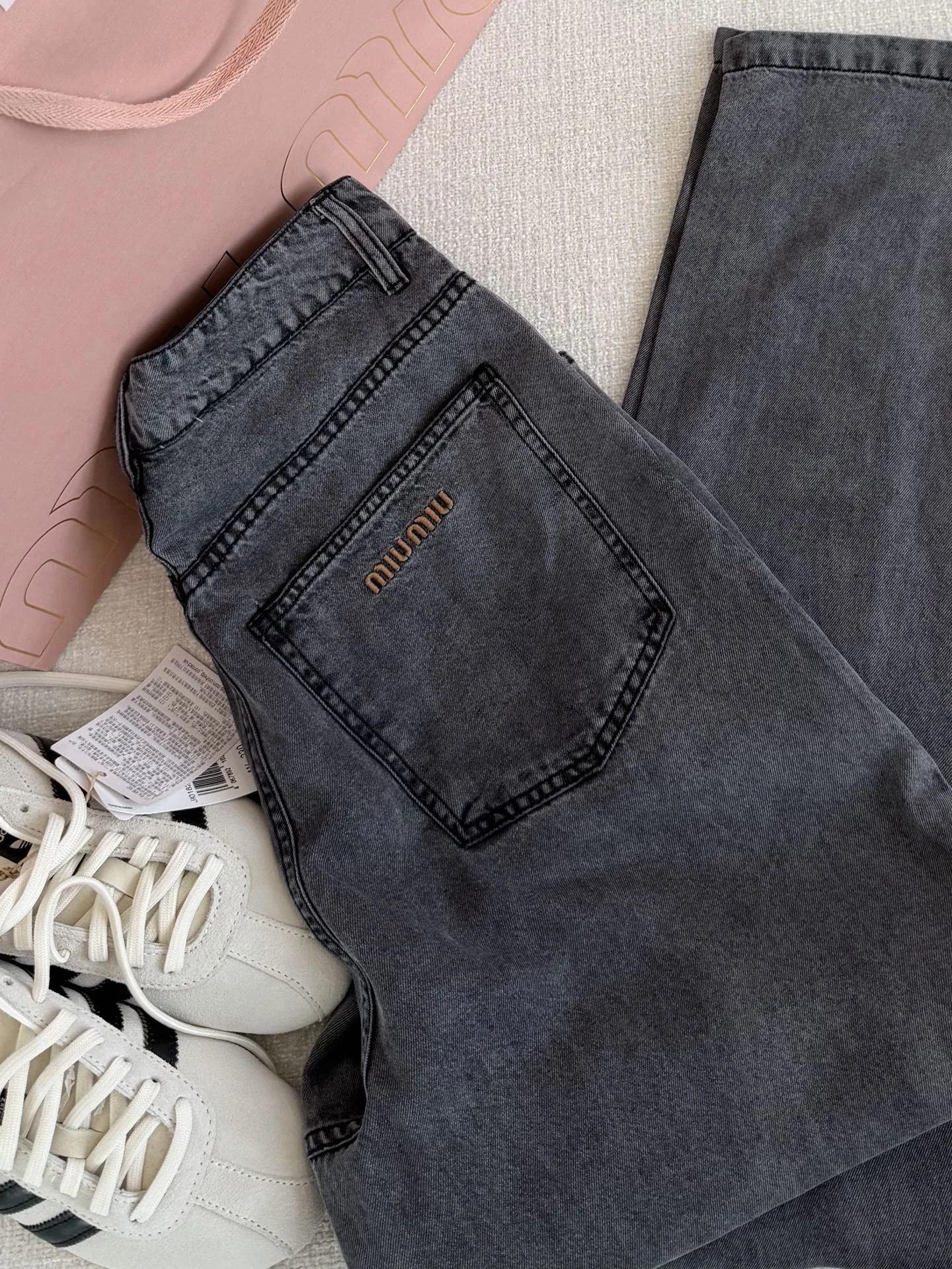 MIU MIU Trousers Denim Grey S-L B80202609060663 - Image 8
