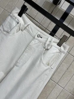 Alternative view of MIU MIU Trousers Denim White-Black S-M-L B05202609061607