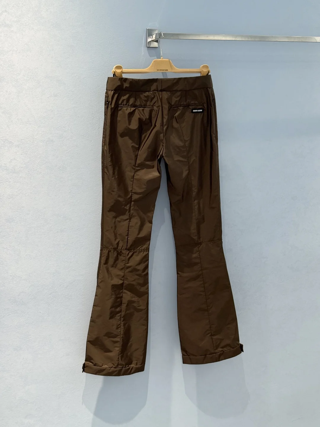 MIU MIU Trousers Nylon Brown-Yellow S-M-L C00202609060370 - Image 2