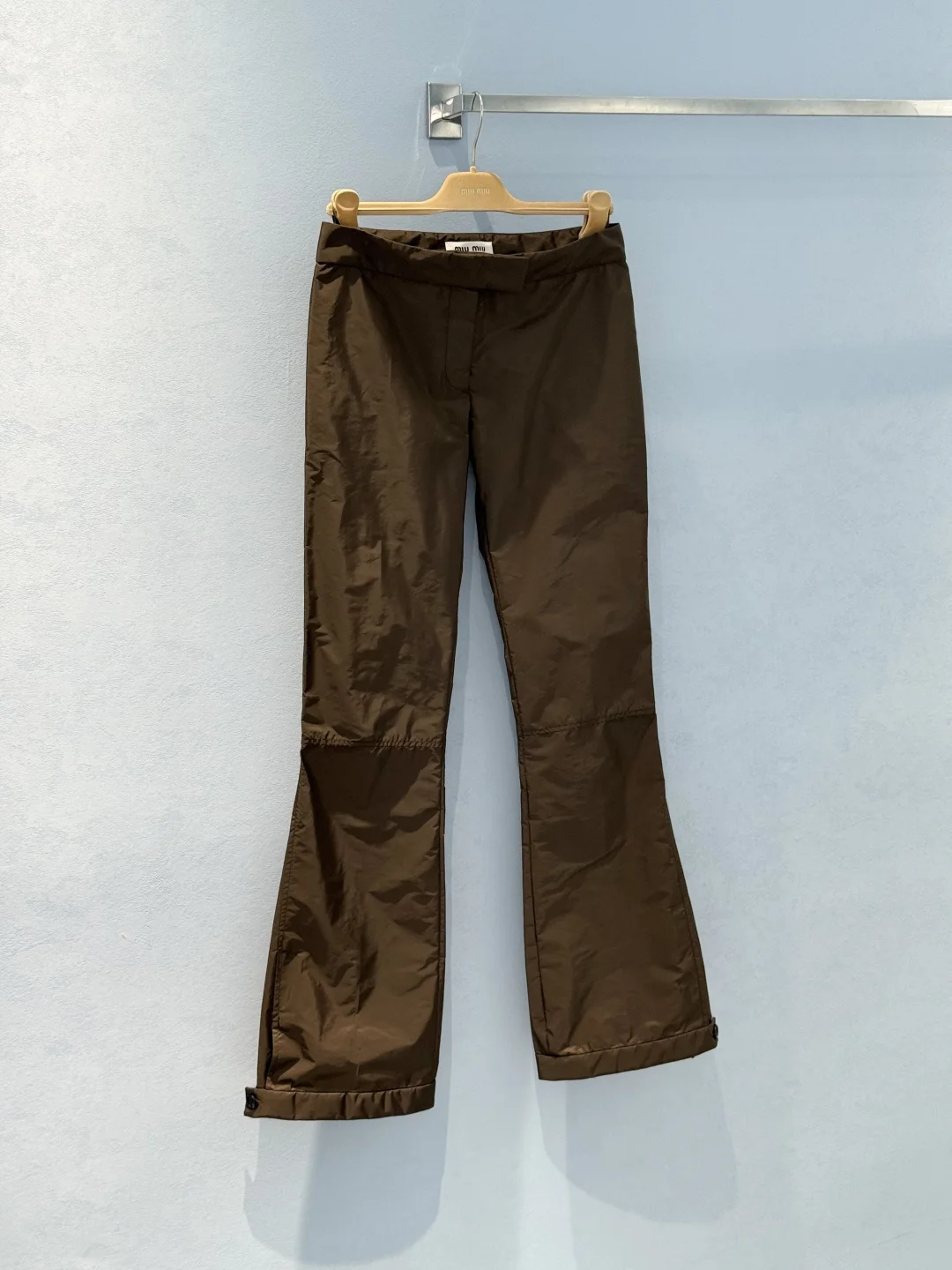 MIU MIU Trousers Nylon Brown-Yellow S-M-L C00202609060370 - Image 3