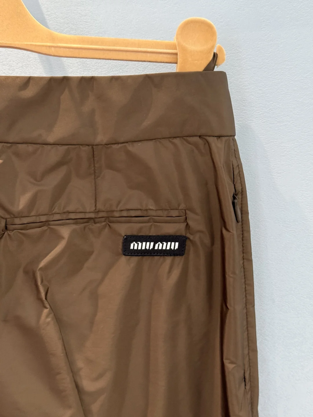 MIU MIU Trousers Nylon Brown-Yellow S-M-L C00202609060370 - Image 5