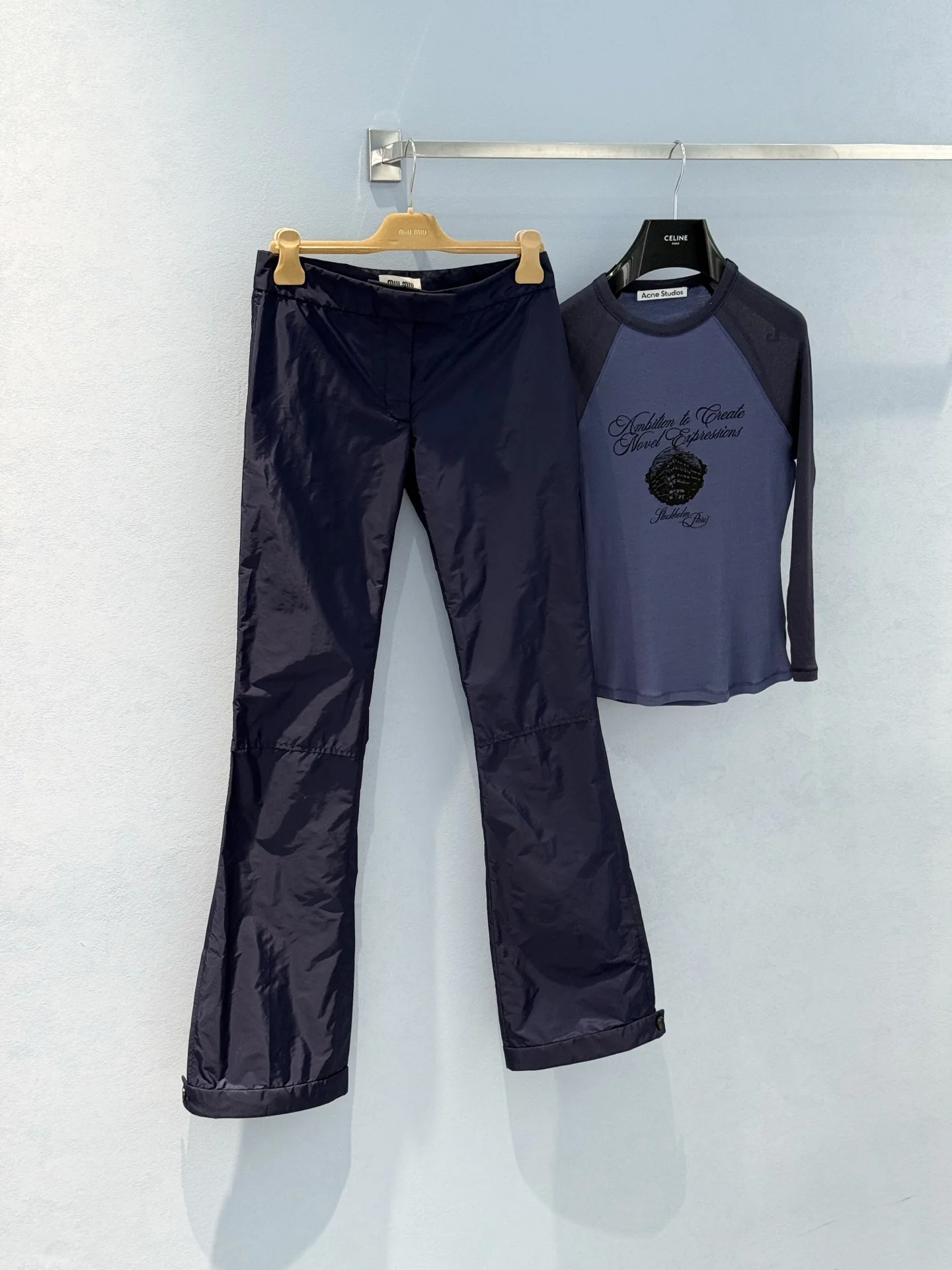 MIU MIU Trousers Nylon Navy-Blue S_M_L C00202609060371