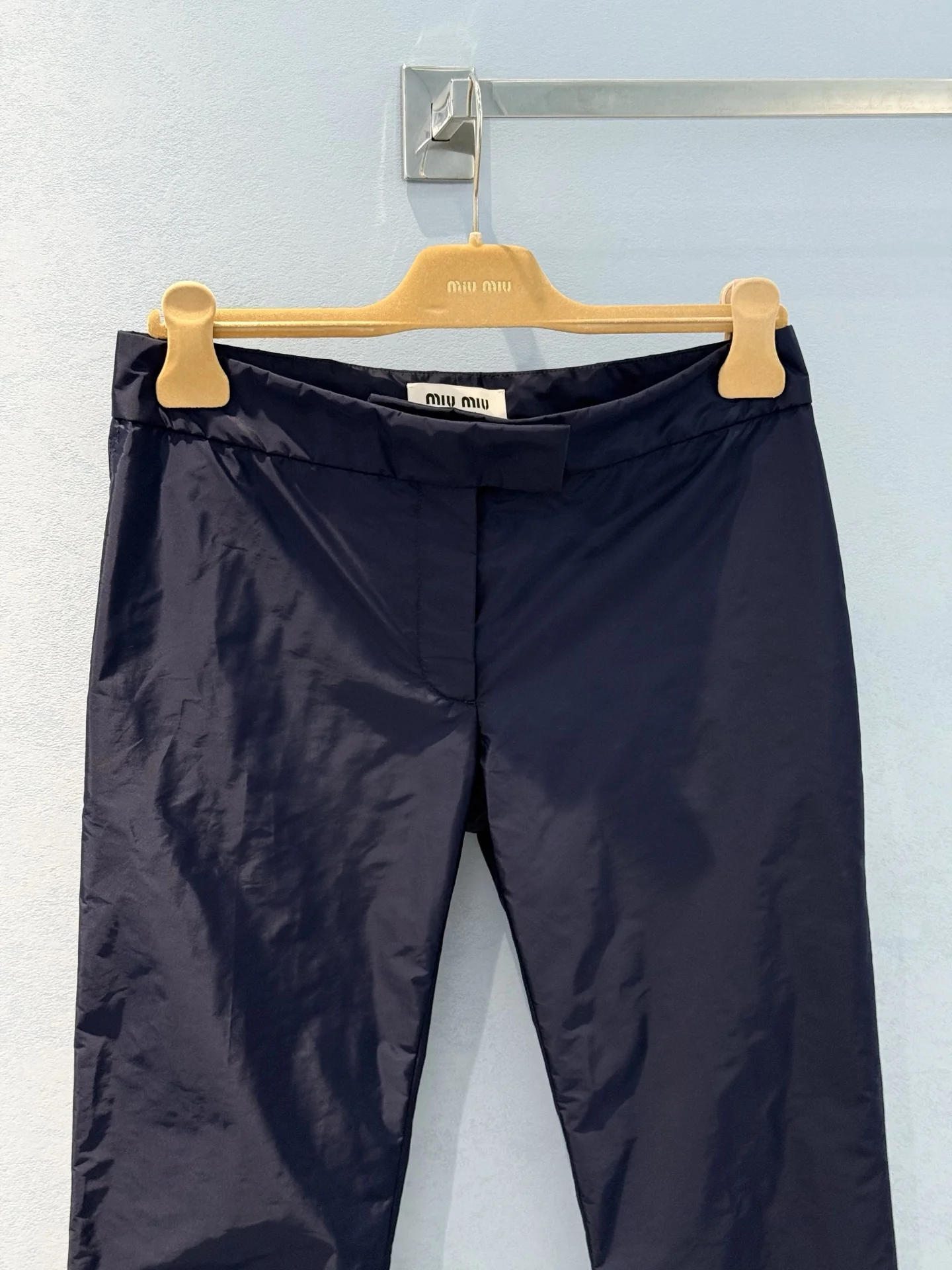 MIU MIU Trousers Nylon Navy-Blue S_M_L C00202609060371 - Image 4