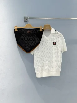 MIU MIU Underwear Cotton Suede White-Black S-M-L B60202609062307