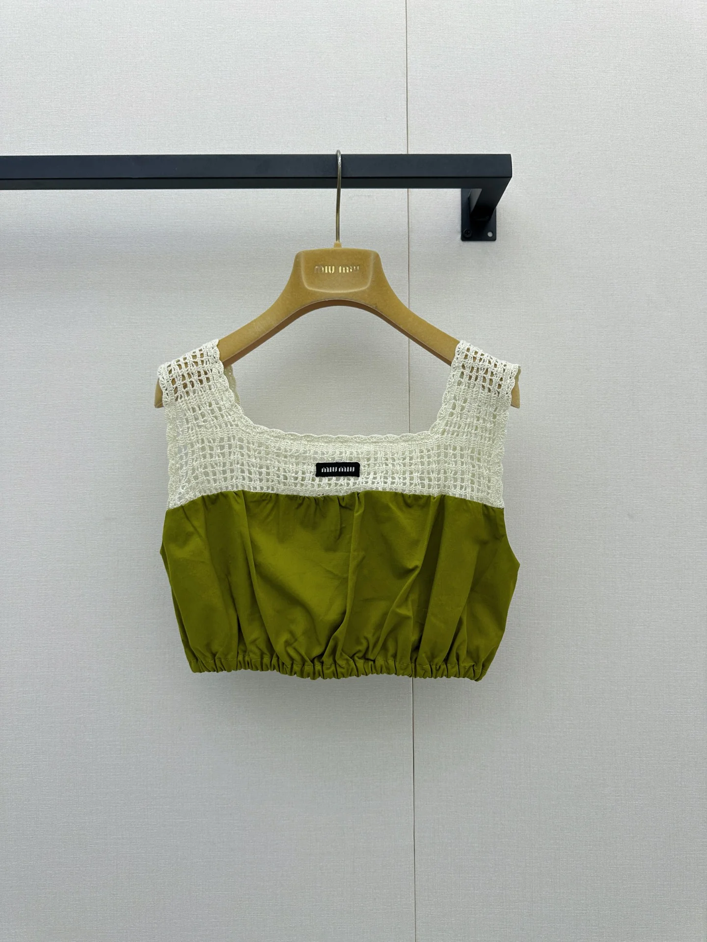 MIU MIU Vests Embroidered Lace White-Green S-L D15202609061359