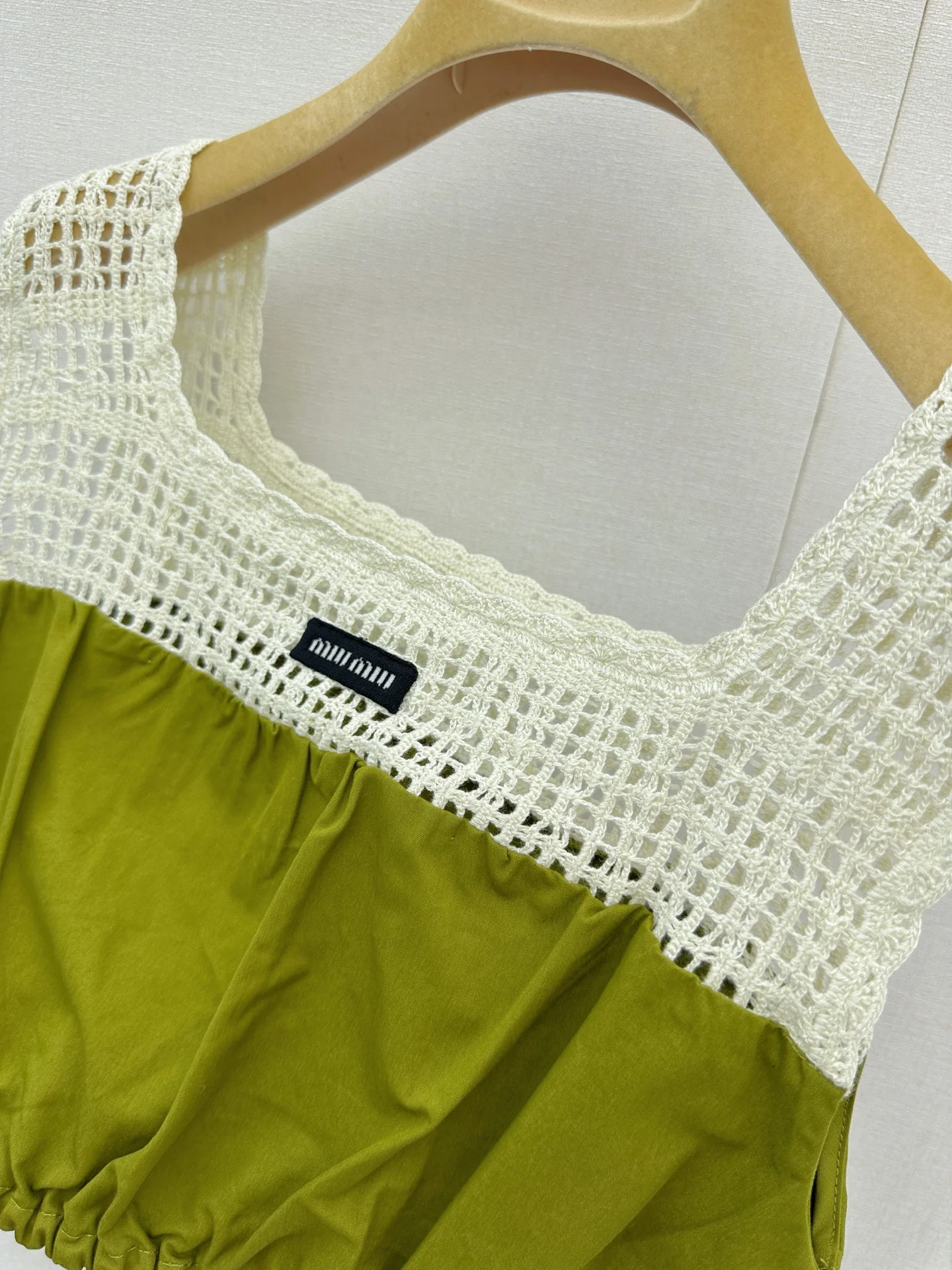 MIU MIU Vests Embroidered Lace White-Green S-L D15202609061359 - Image 5