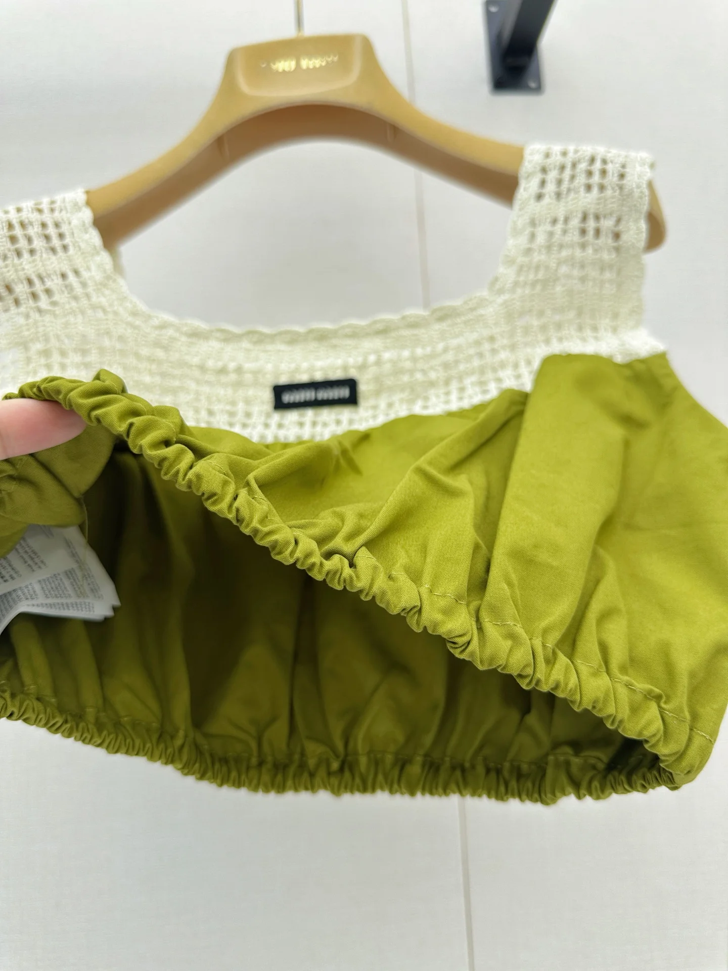 MIU MIU Vests Embroidered Lace White-Green S-L D15202609061359 - Image 6