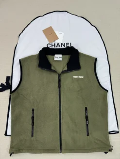 MIU MIU Vests Green-Black S-L B85202609063140