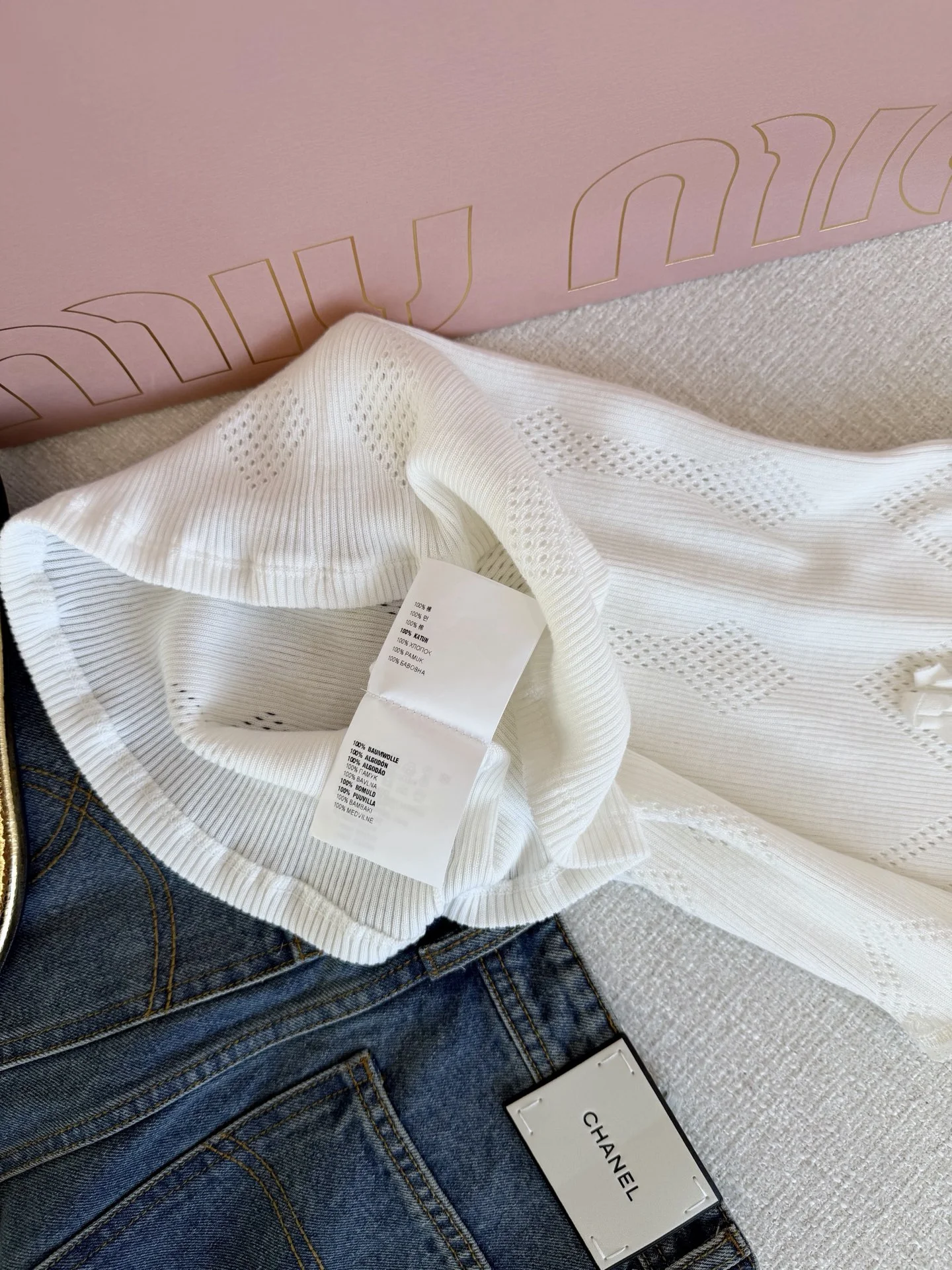 MIU MIU Vests Lace Knit White S-L B15202609061061 - Image 7